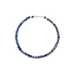 Kuzzoi  Collier Achat Bead Steinkette 925 Silber 