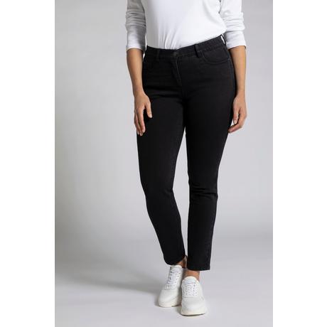 Ulla Popken  Skinny jeans modello Sarah con taglio aderente a vita alta e cinque tasche 