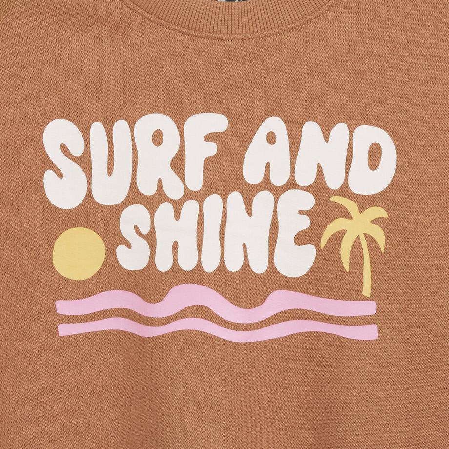 La Redoute Collections  Sweatshirt mit Rundhals und Message 