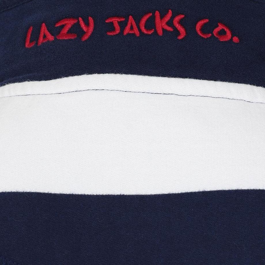 Lazy Jacks Sweatshirt rayé à quart de zip  
