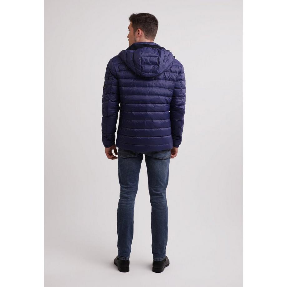 CASH-MERE.CH Piumino con Cappuccio Fodera in Cashmere  