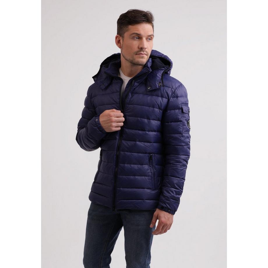 CASH-MERE.CH Piumino con Cappuccio Fodera in Cashmere  