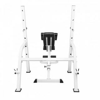 Gorilla Sports  BANC DE MUSCULATION AVEC REPOSE BARRE SÉPARÉ | MUSCULATION | NOIR OU BLANC 