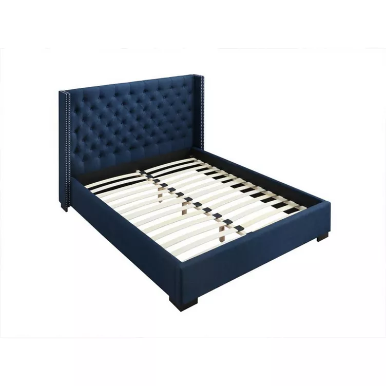 Vente-unique Polsterbett 180 x 200 cm Stoff Blau MASSIMO online kaufen MANOR VA9922
