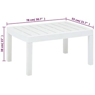 VidaXL Table de jardin plastique  