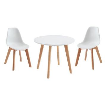 Ensemble table enfant LOULOUNE + 2 chaises LILINOU - Blanc