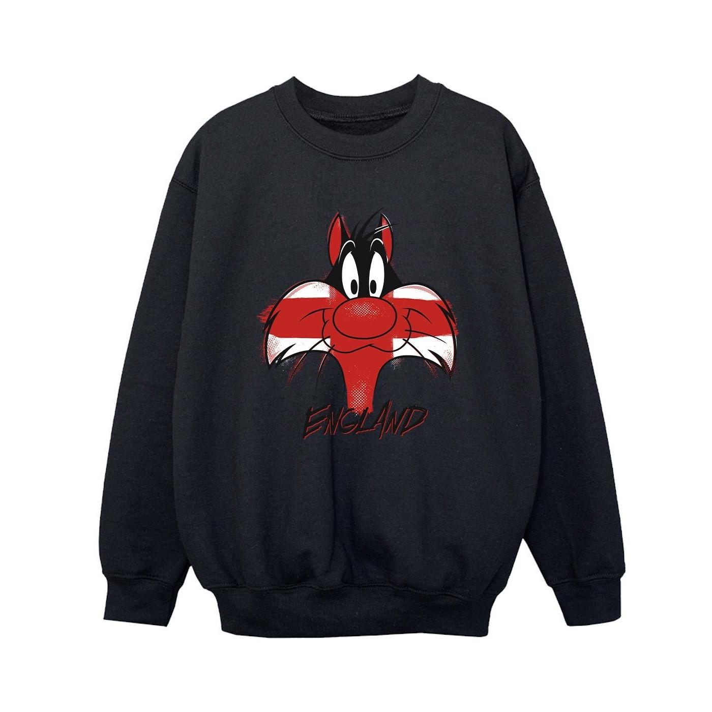 LOONEY TUNES  Sylvester England Face Sweatshirt 