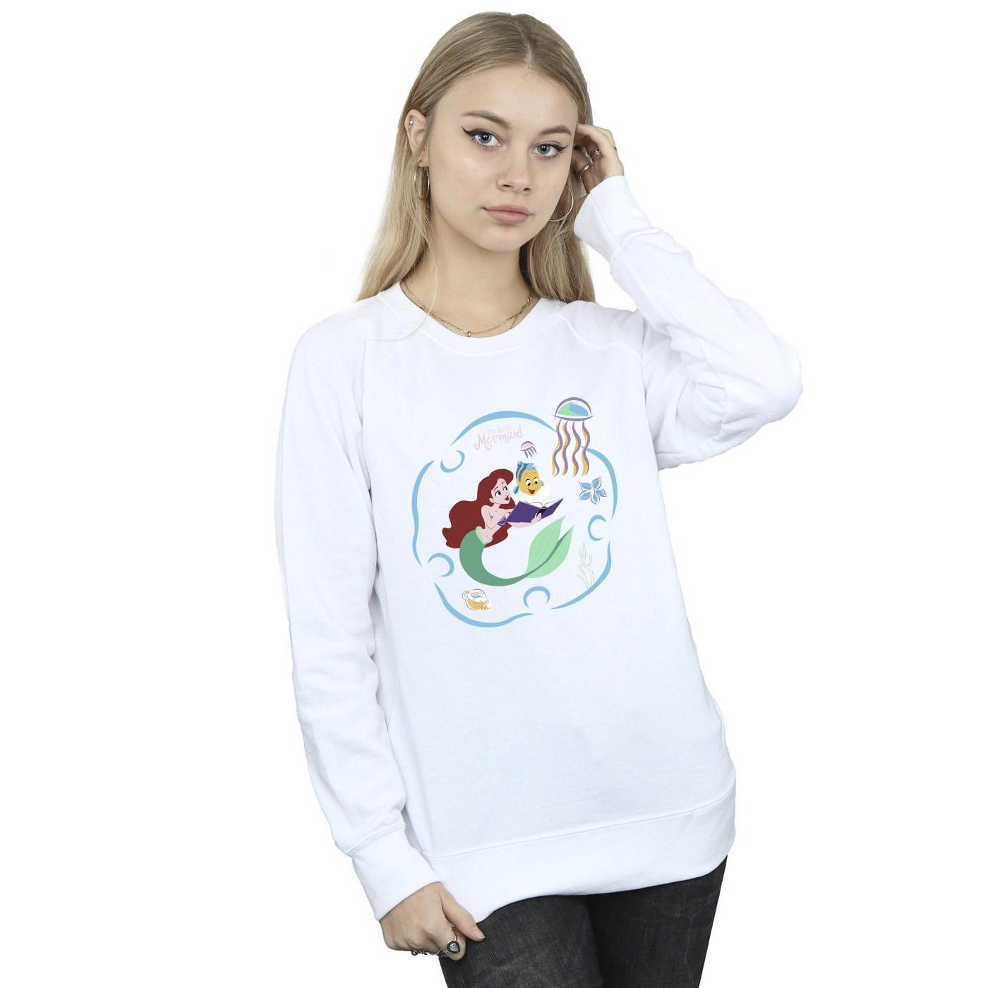 Disney The Little Mermaid Reading A Book Sweatshirt  
