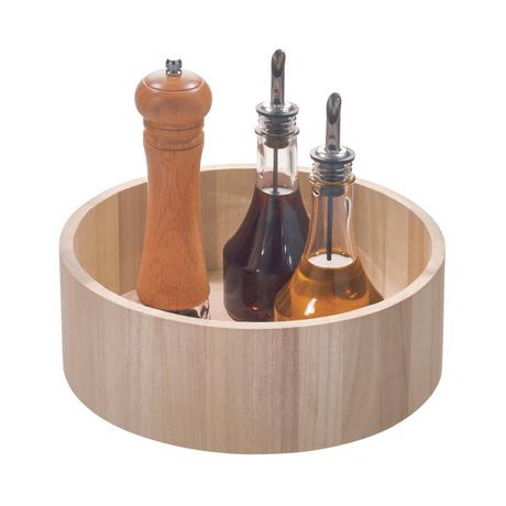 iDesign  iDesign ECO - Plateau tournant Lazy Susan en bois - 26.7 cm x 10.2 cm 