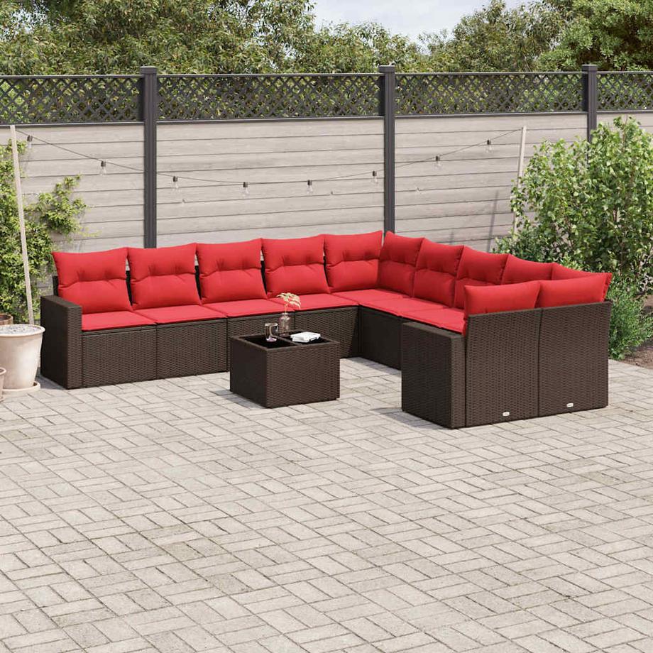 VidaXL set divano da giardino Polirattan  