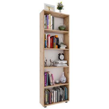 Holz Aufbewahrung Stand Regal Bücherregal Deko Bücher Standregal Bulas 5 Fächer