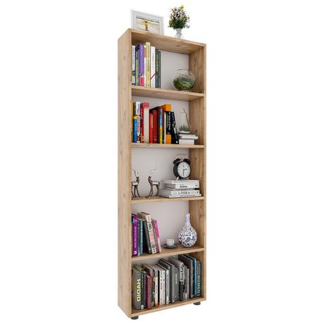 VCM Holz Aufbewahrung Stand Regal Bücherregal Deko Bücher Standregal Bulas 5 Fächer  