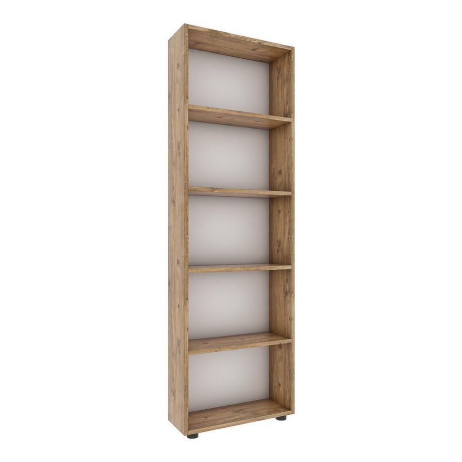 VCM Holz Aufbewahrung Stand Regal Bücherregal Deko Bücher Standregal Bulas 5 Fächer  