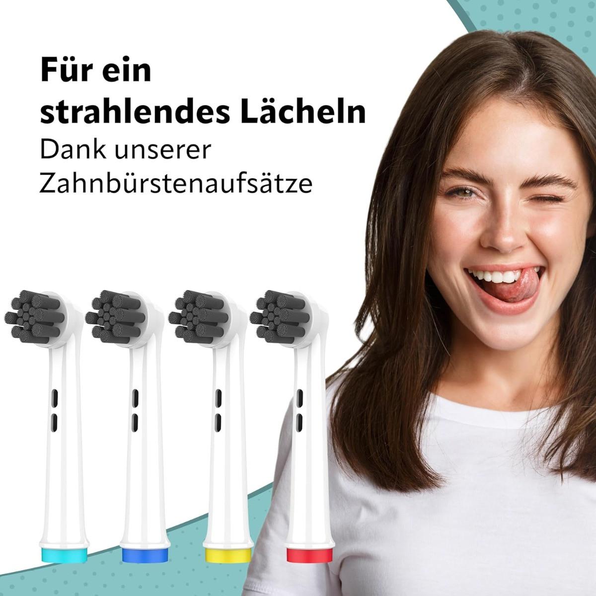 Ora-Care  Ersatzbürsten mit Aktivkohle kompatibel mit Oral-B 8er Pack 