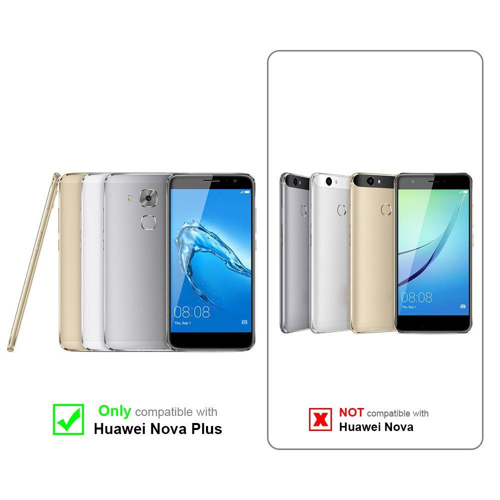 Cadorabo  Housse compatible avec Huawei NOVA PLUS - Coque de protection avec fermeture magnétique, fonction de support et 2 fenêtres de visualisation 