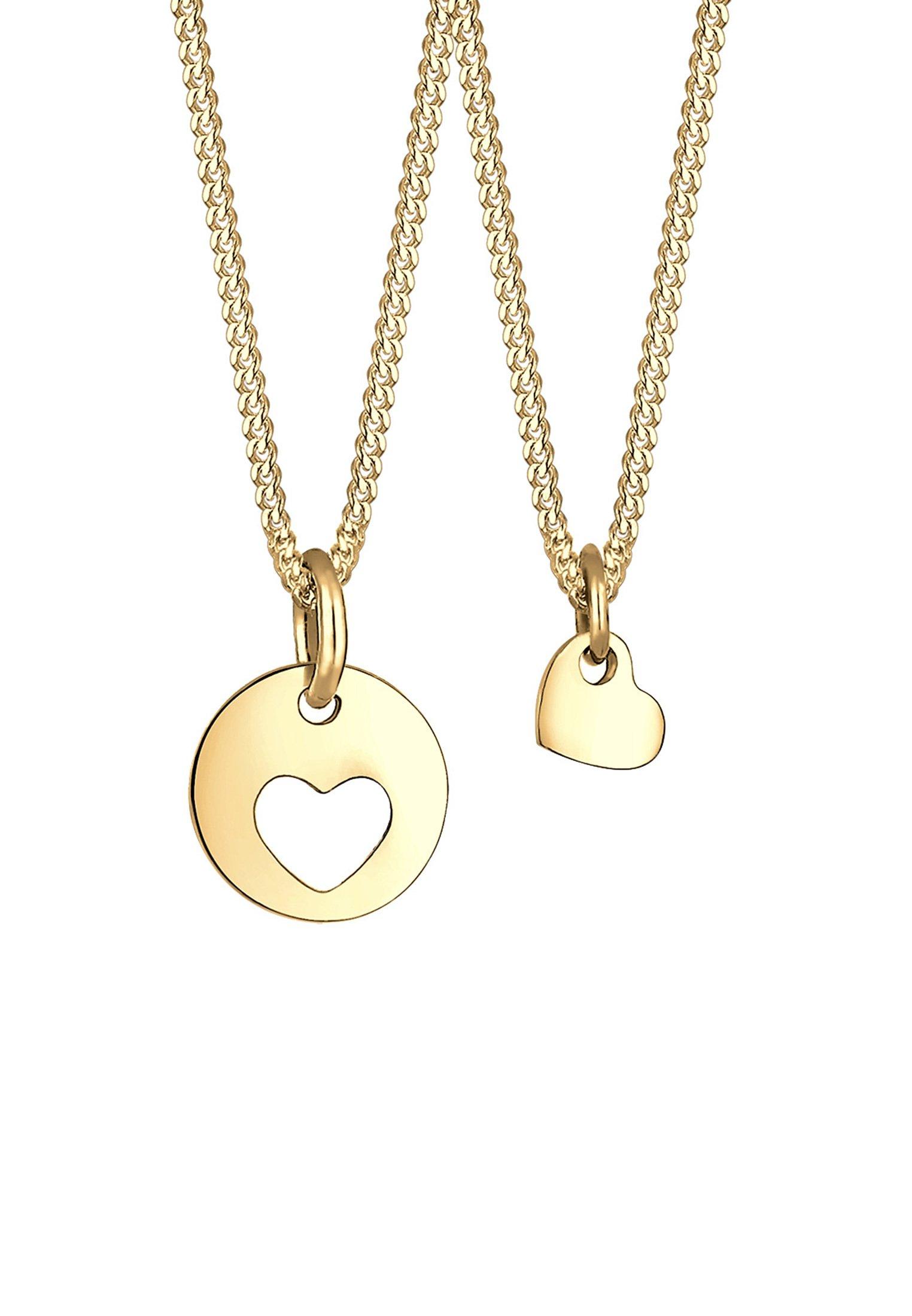 Elli  Collier Ensemble De 2 Pendentifs Coeur 