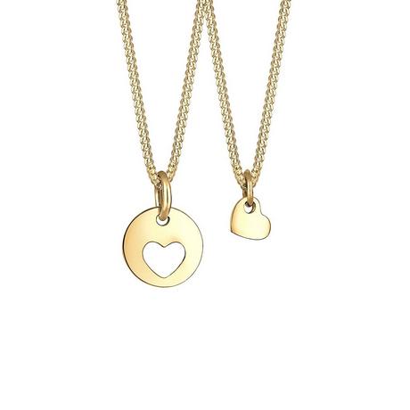 Elli  Collier Ensemble De 2 Pendentifs Coeur 