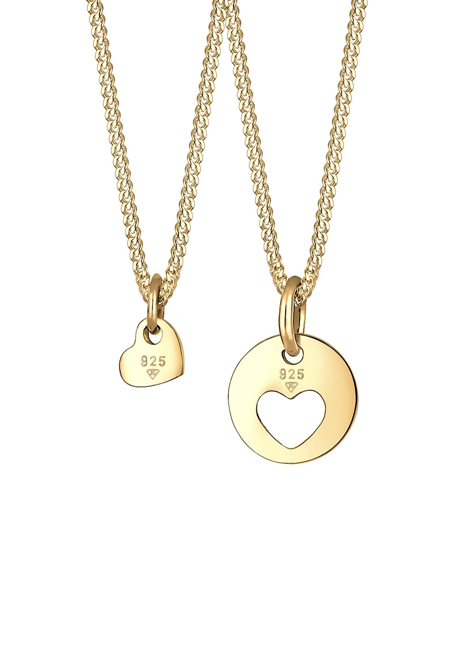 Elli  Collier Ensemble De 2 Pendentifs Coeur 