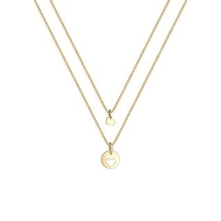 Elli  Collier Ensemble De 2 Pendentifs Coeur 