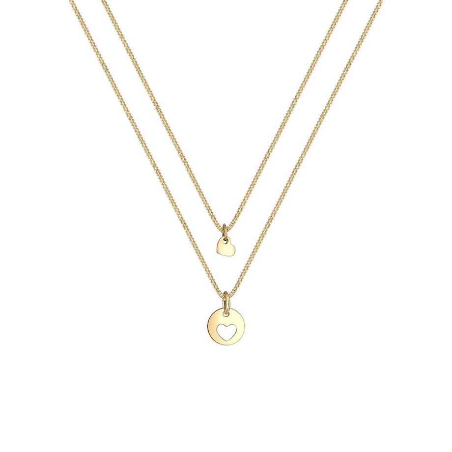 Elli  Collier Ensemble De 2 Pendentifs Coeur 