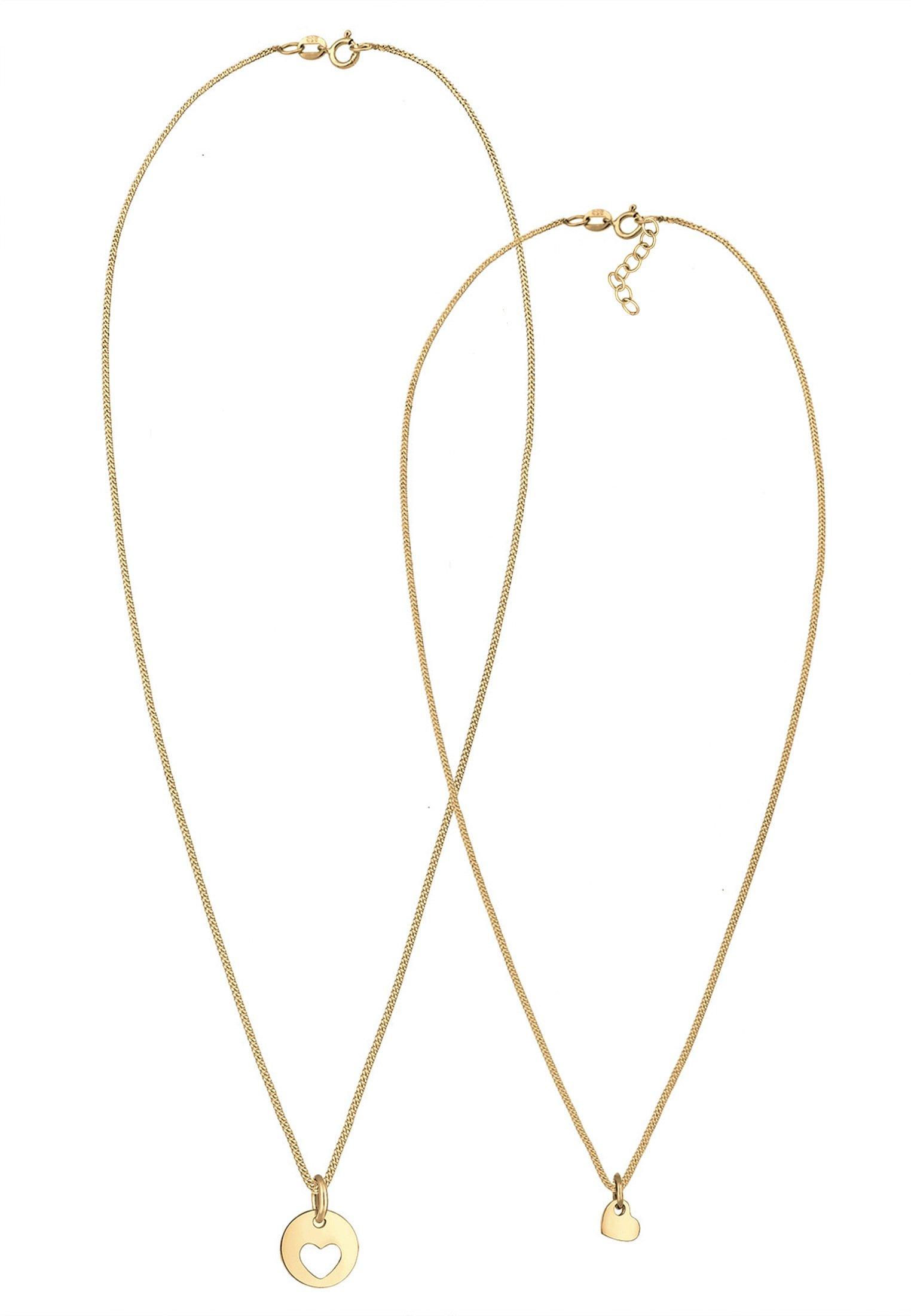 Elli  Collier Ensemble De 2 Pendentifs Coeur 