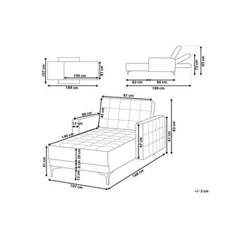 Beliani Chaiselongue aus Samtstoff Modern ABERDEEN  