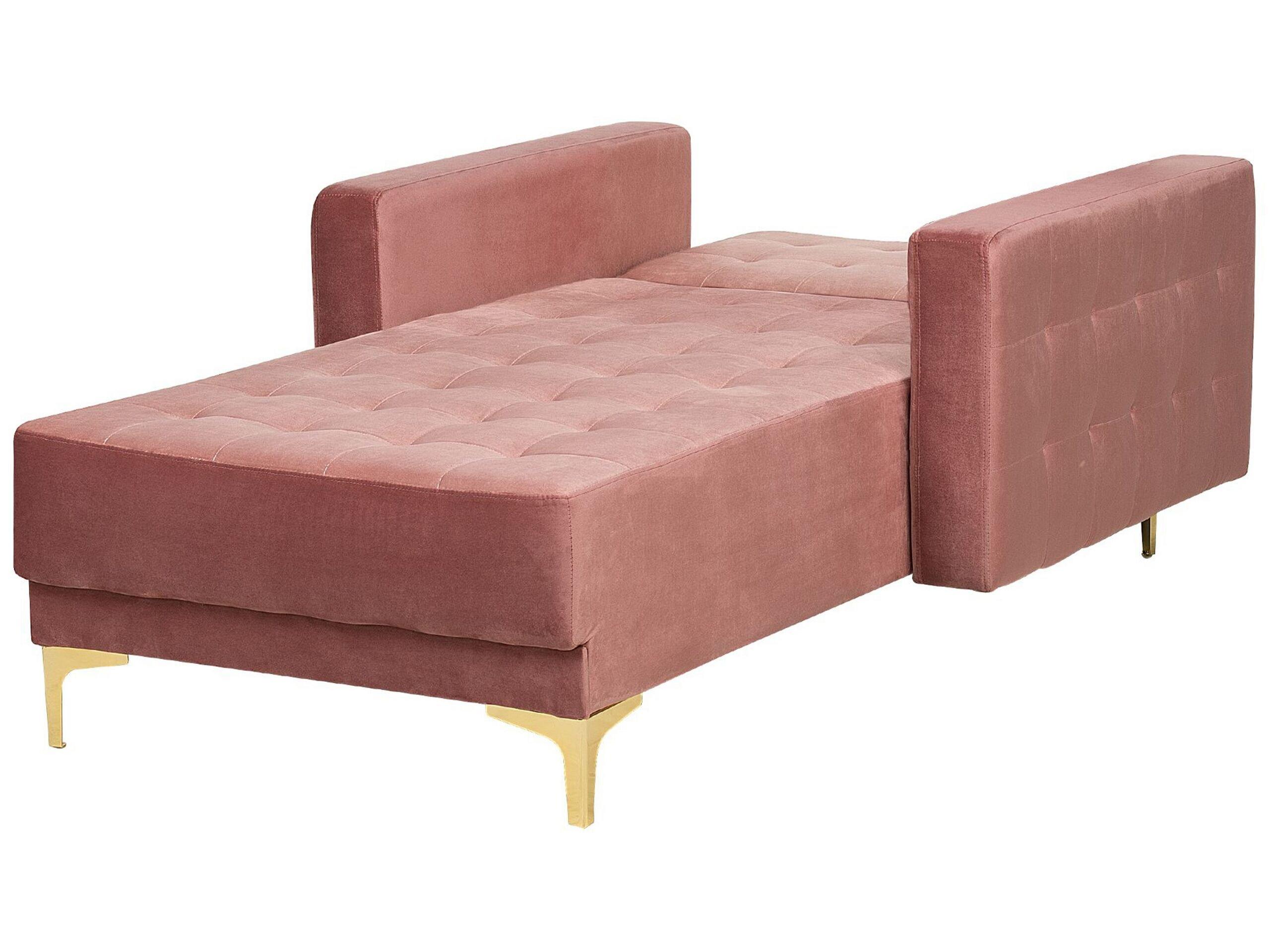 Beliani Chaiselongue aus Samtstoff Modern ABERDEEN  