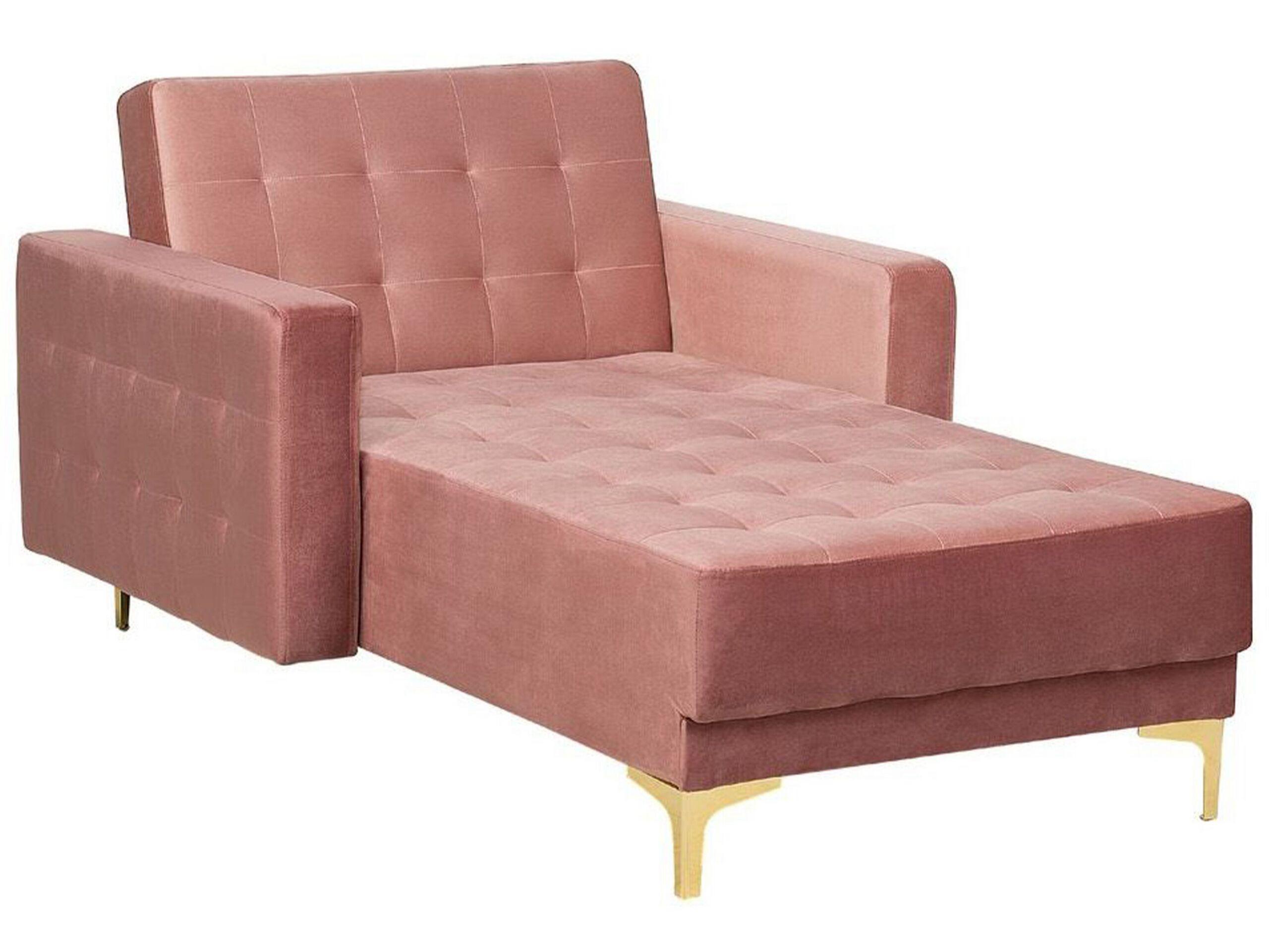 Beliani Chaiselongue aus Samtstoff Modern ABERDEEN  