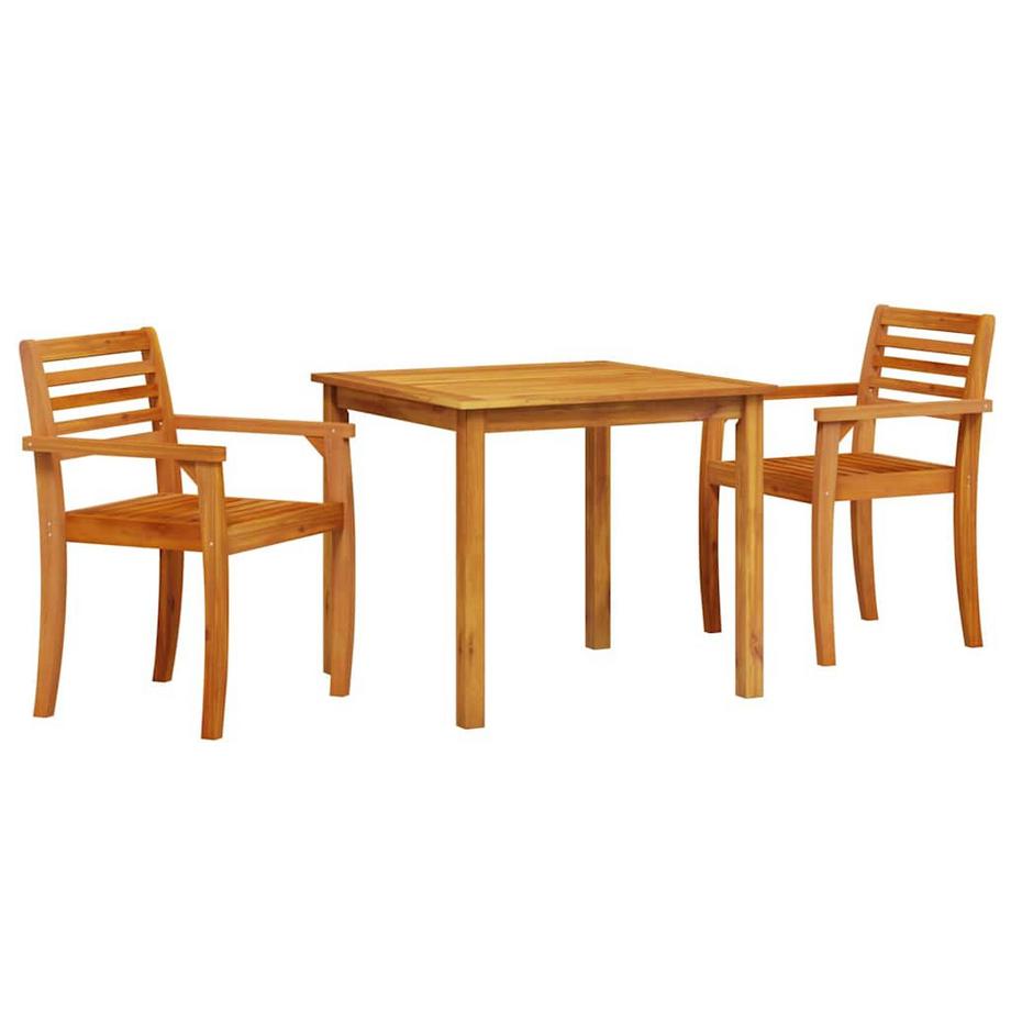 Ensemble de salle à manger pour jardin bois d'acacia massif