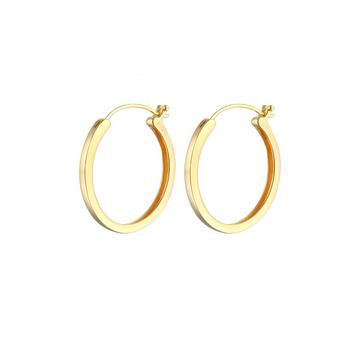Ohrringe Creolen Klassisch Rund 585Er Gelbgold