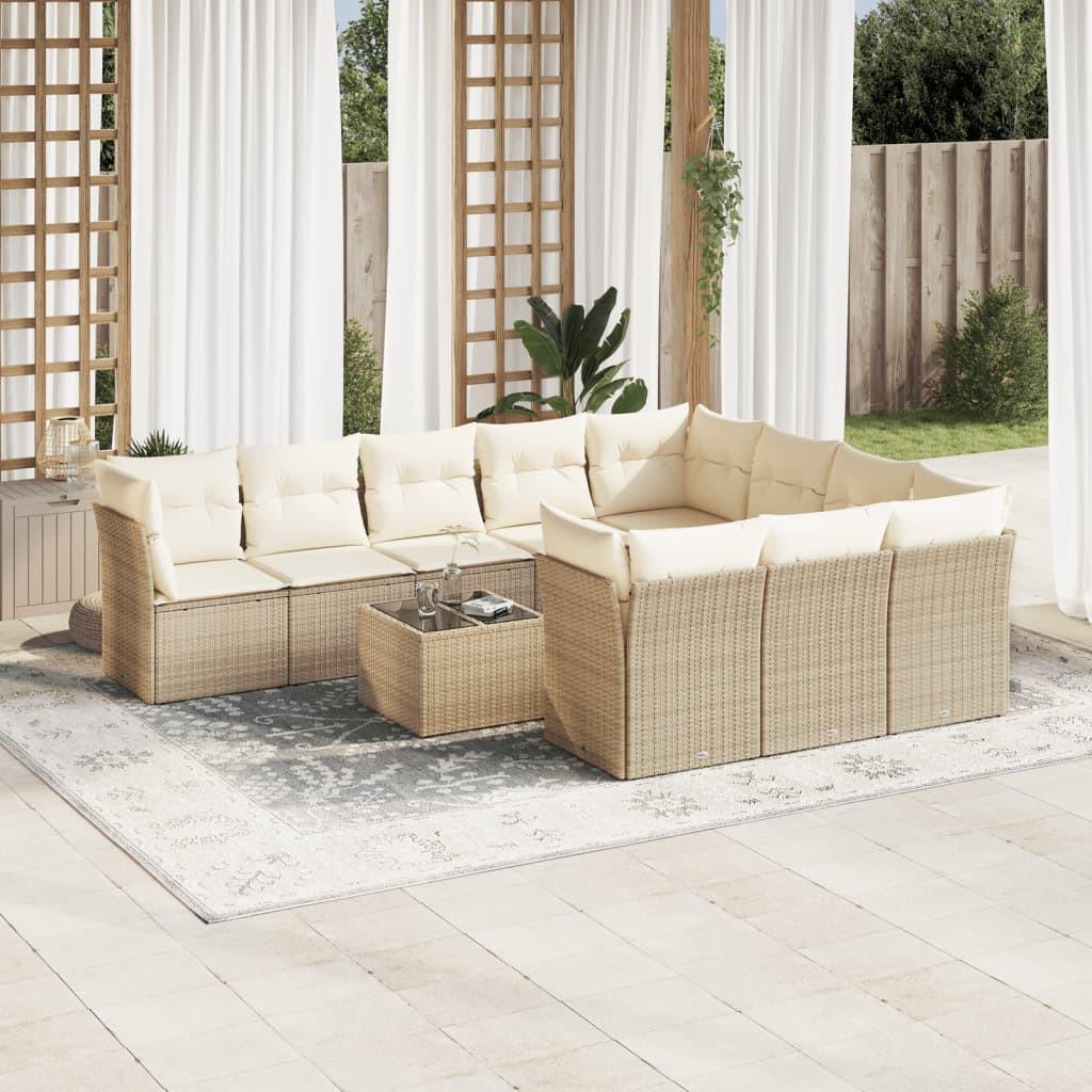 VidaXL set divano da giardino Polirattan  