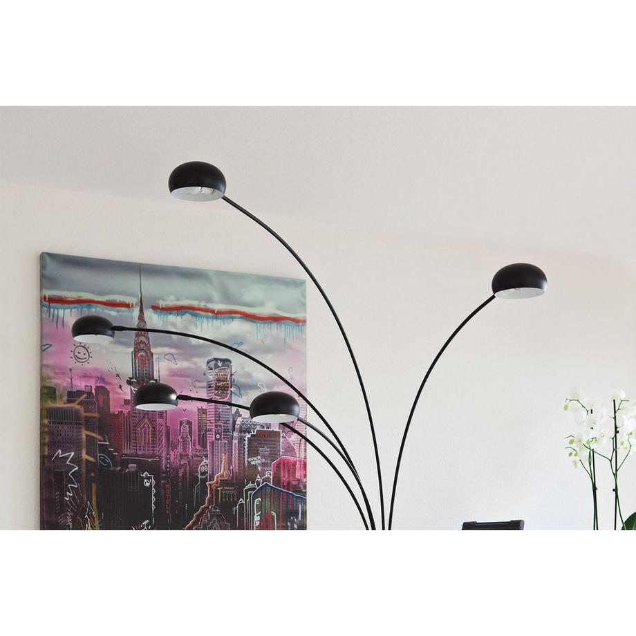 mutoni Lampadaire Five Fingers 220cm noir  