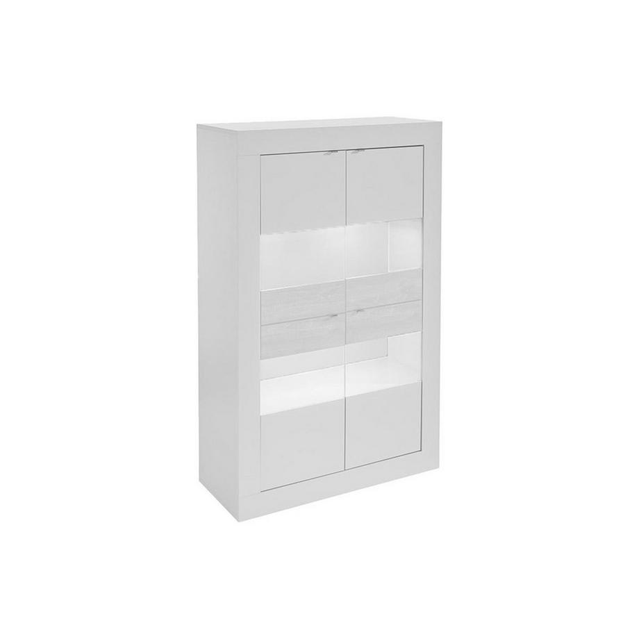 Vente-unique Vitrine COMETE LEDs 4 portes laqué  