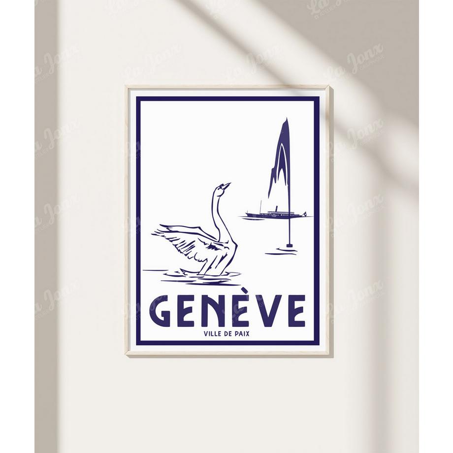 La-Jonx Affiche de Genève - Ville de paix  