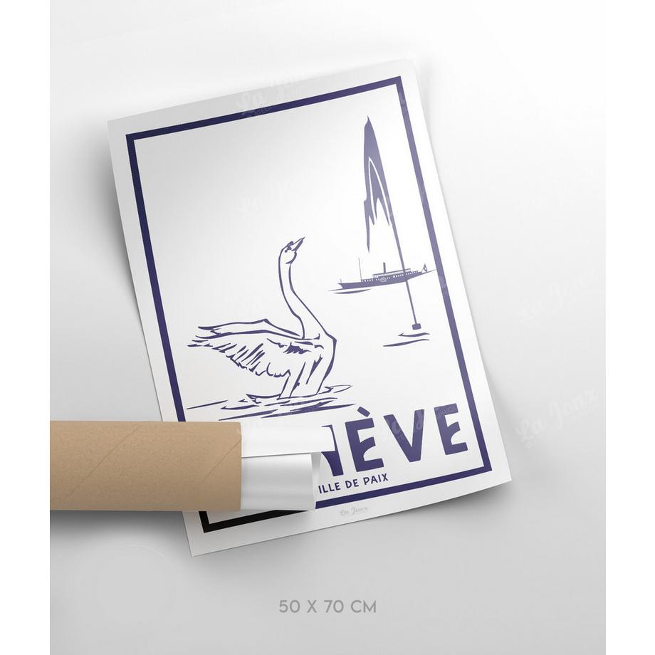 La-Jonx Affiche de Genève - Ville de paix  