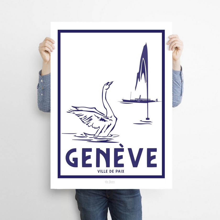 La-Jonx Affiche de Genève - Ville de paix  