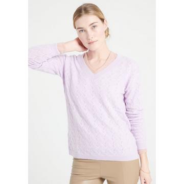LILLY 27 Pull col V - 100% cachemire