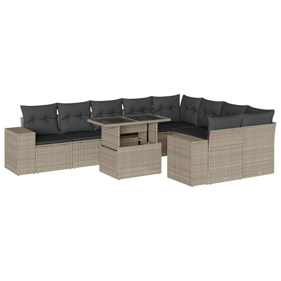 set divano da giardino Polirattan