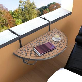 VidaXL tavolo da balcone Ceramica  