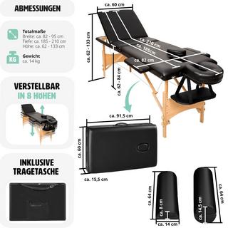 Tectake Ensemble de table de massage Daniel avec rouleaux de massage  