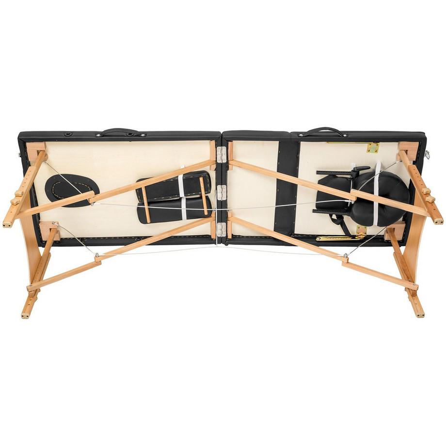Tectake Table de massage portable pliante à 3 zones DANIEL largeur 60 cm et rembourrage de 3 cm  