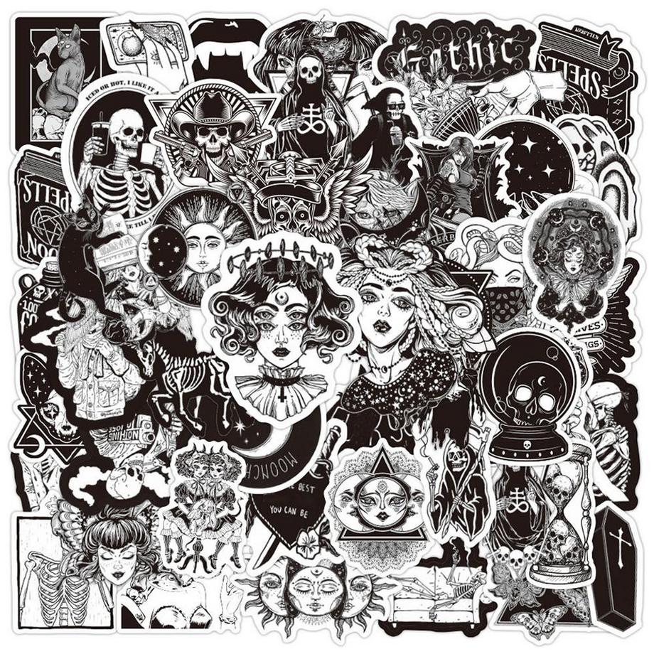 Gameloot Aufkleber - Gothic-Stil - 50 Stk  