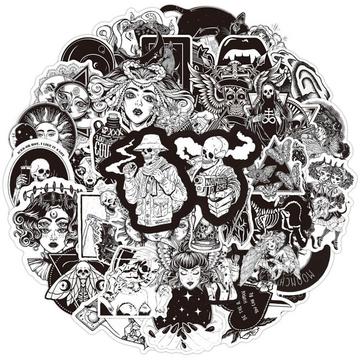 Autocollants - style gothique - 50 pcs