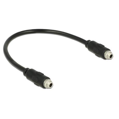 DeLock  DeLOCK 0.25m, 2x3.5mm Audio-Kabel 0,25 m 3.5mm Schwarz 