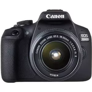 Canon EOS 2000D BK 18-55 IS II EU26 Kit d'appareil-photo SLR 24,1 MP CMOS 6000 x 4000 pixels Noir