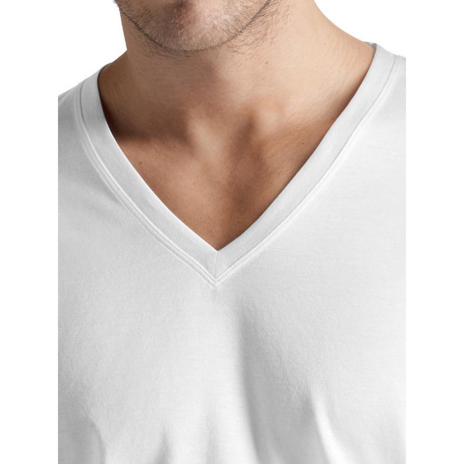 HANRO Maglia Sportiva Cotone Scollo a V  