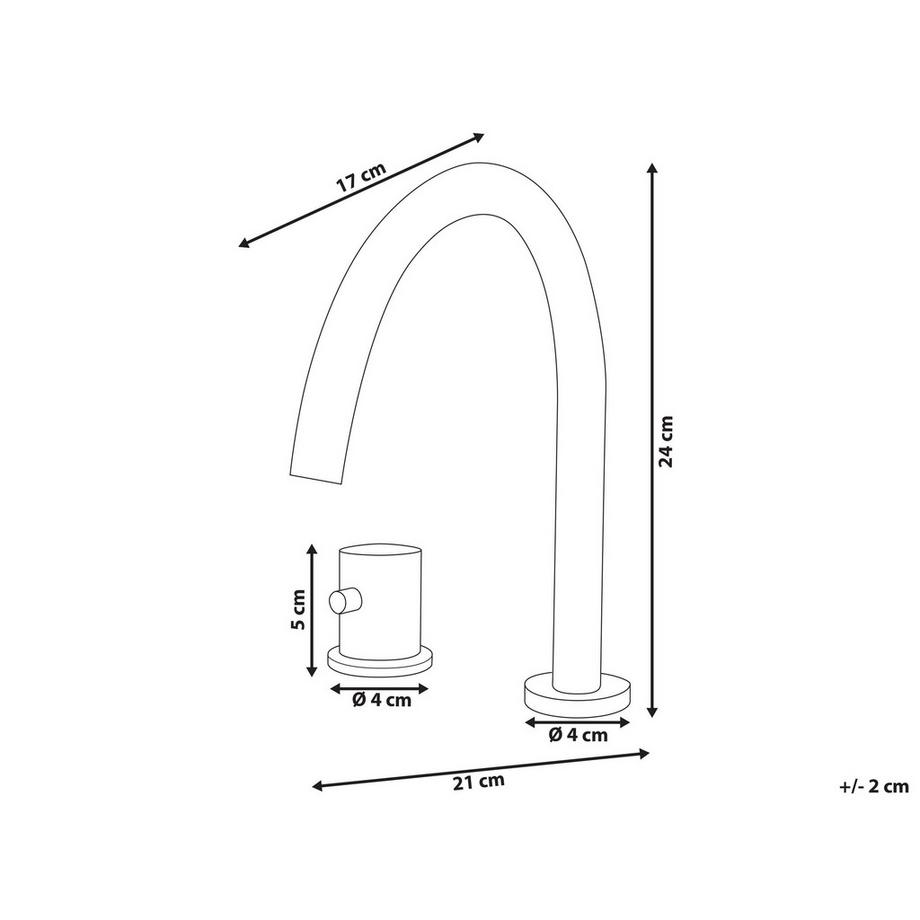 Beliani Robinet de lavabo en Laiton  COLICO  