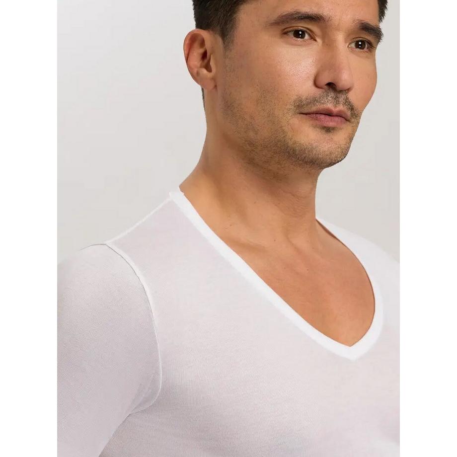 HANRO Cotton Pure Maglia scollo a V  