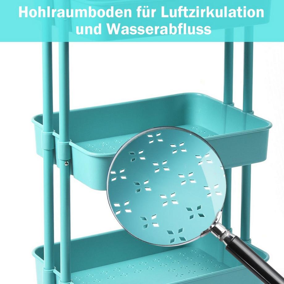 Northix 3-stöckiger Servierwagen mit Rädern  
