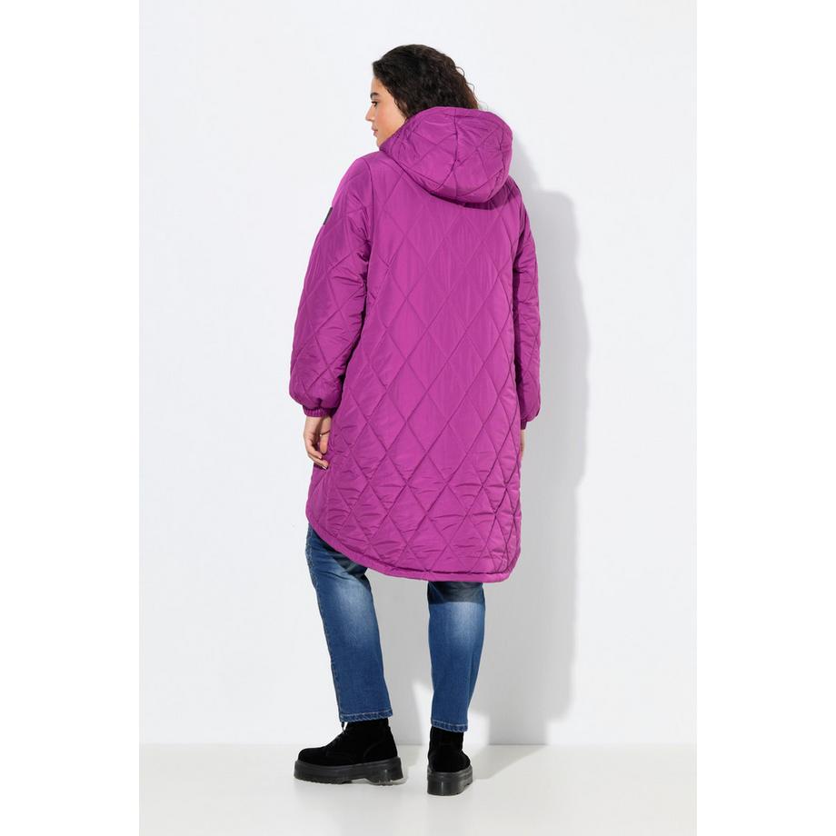 Ulla Popken Manteau matelassé léger imperméable fermeture éclair à double sens  